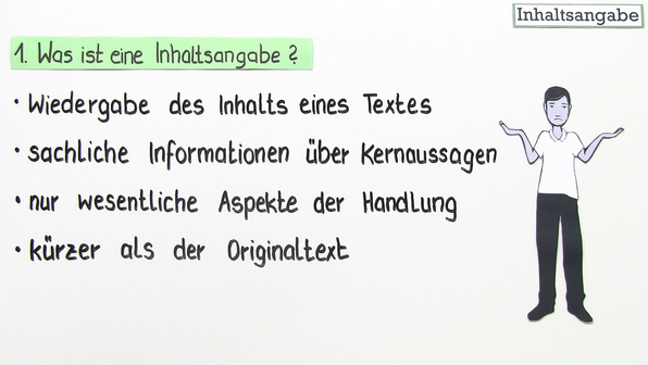 Inhaltsangabe Schreiben übungen